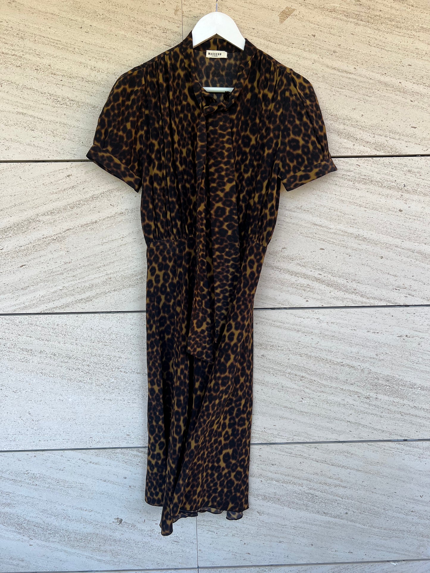 MASSCOB.  Vestido midi animal print T.s