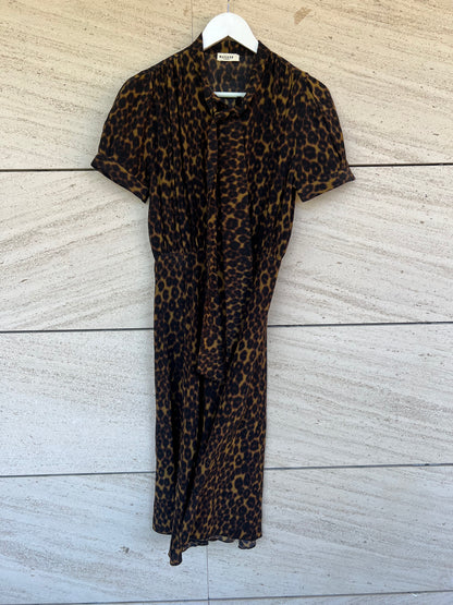 MASSCOB.  Vestido midi animal print T.s
