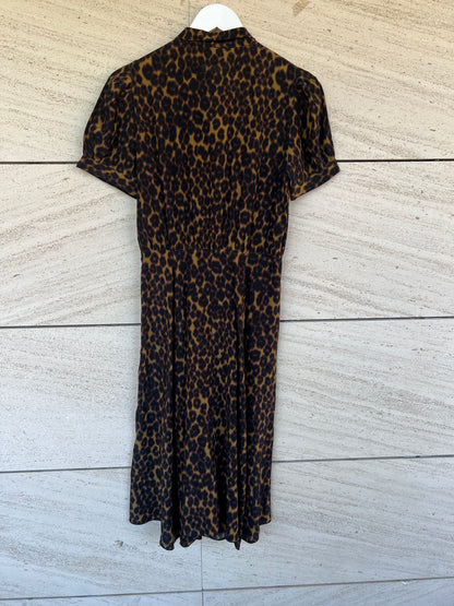 MASSCOB.  Vestido midi animal print T.s