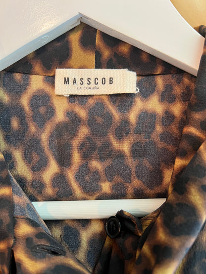 MASSCOB.  Vestido midi animal print T.s