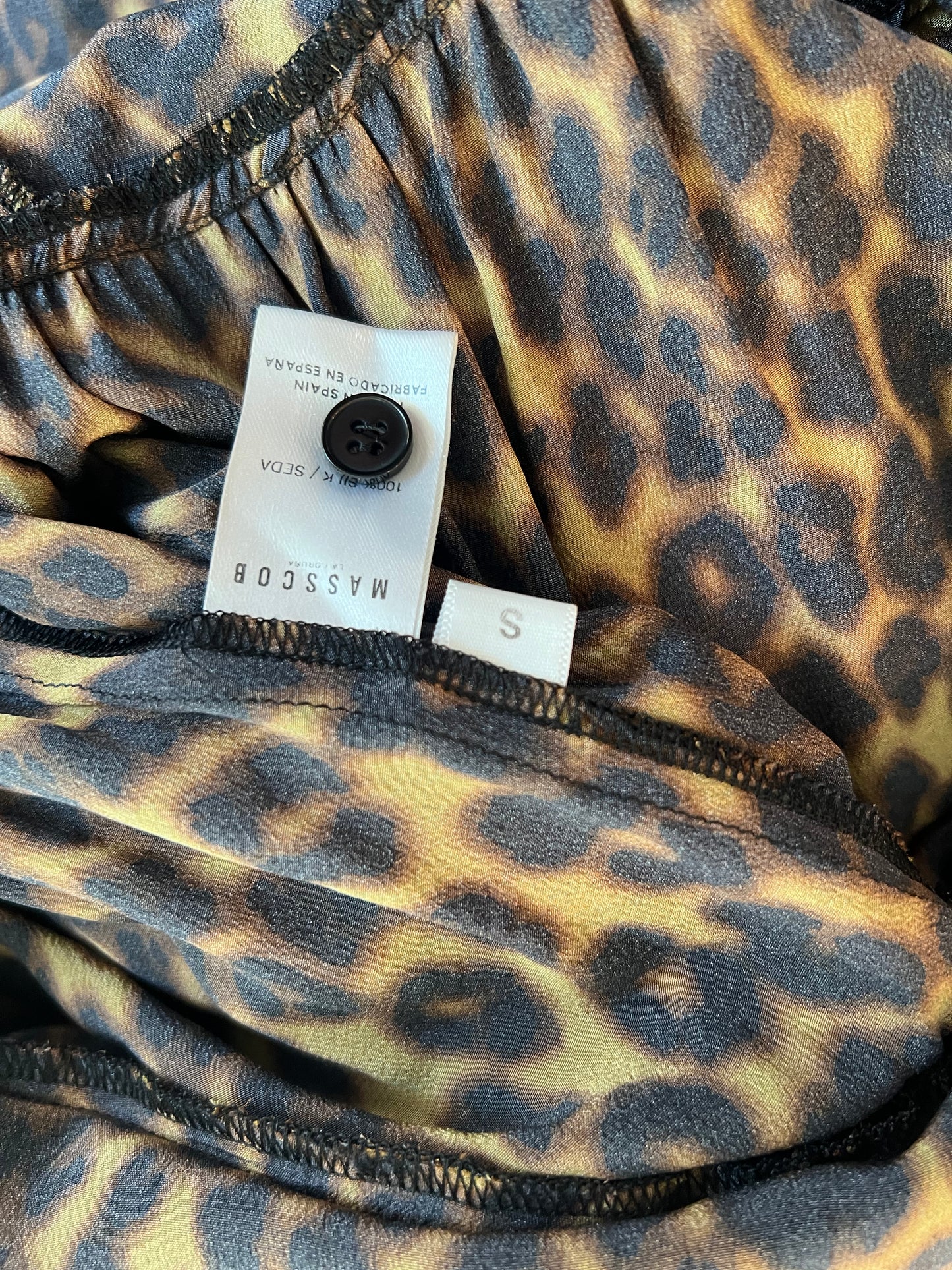 MASSCOB.  Vestido midi animal print T.s