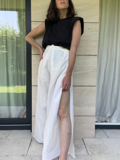 OTRAS. Pantalón aberturas lino. T S/M