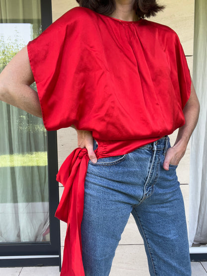 FORTE FORTE. Top rojo seda. T 0 (xs/s)