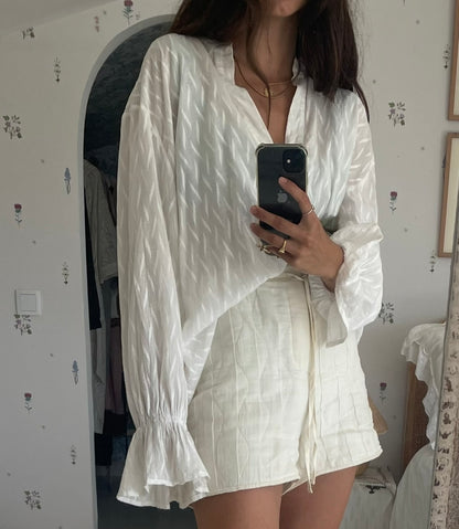 OYSHO. Pantalón corto blanco T.m