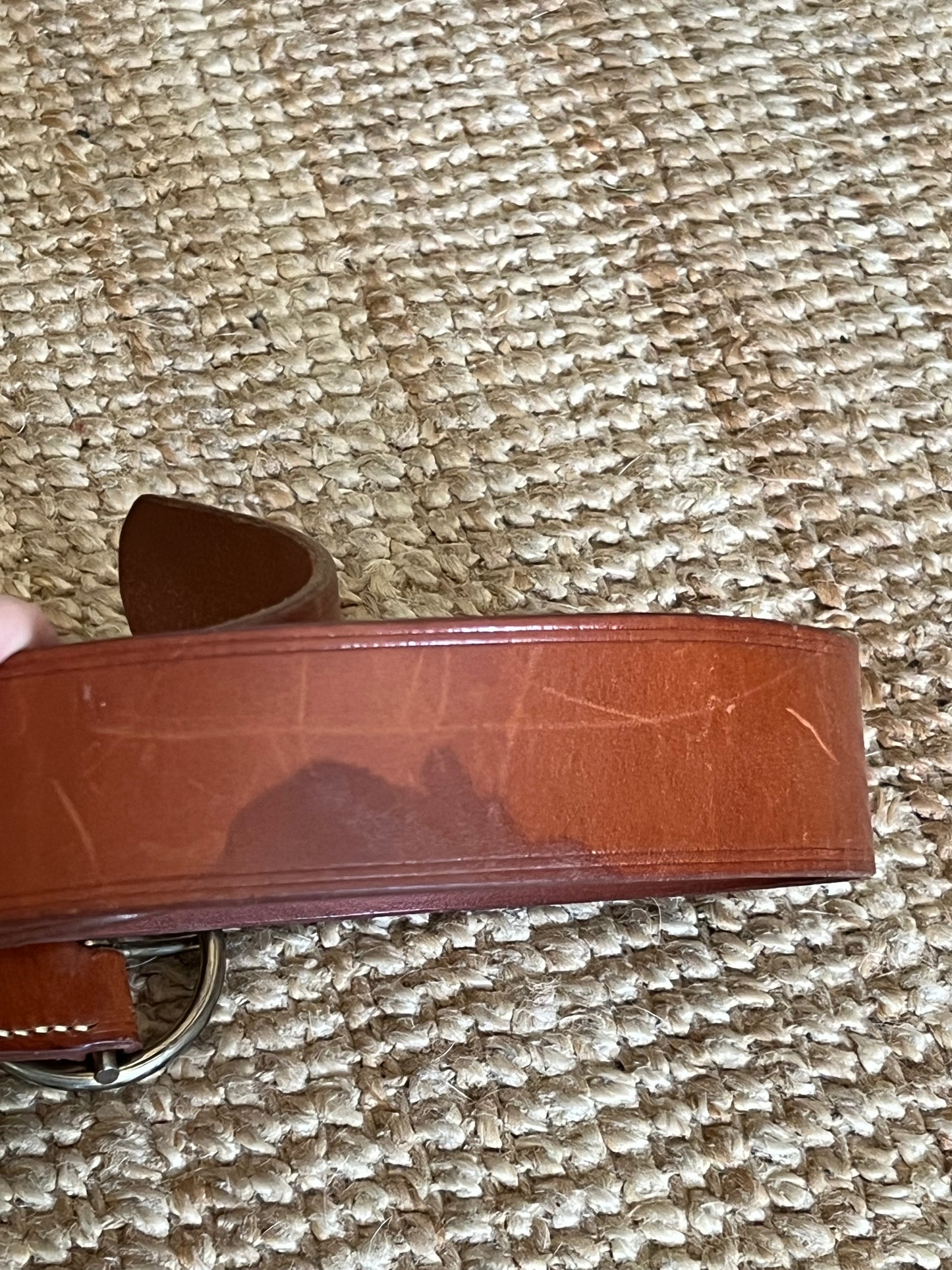 Cinturón piel camel