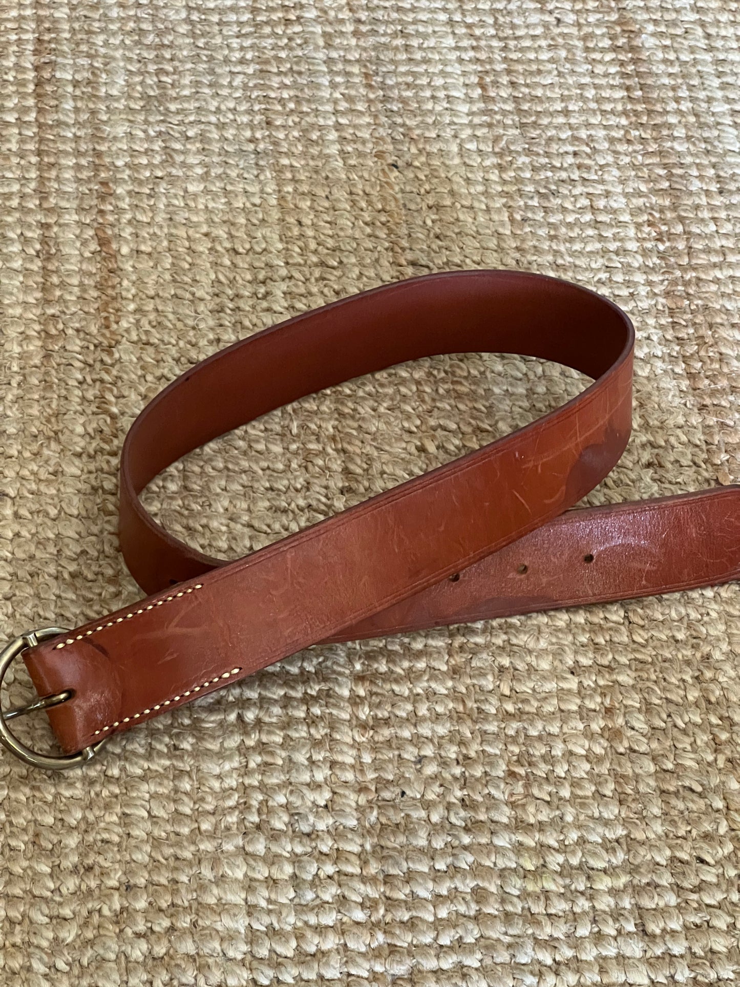 Cinturón piel camel