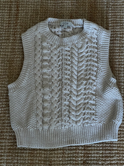 COS. Beige knit top Tm/l
