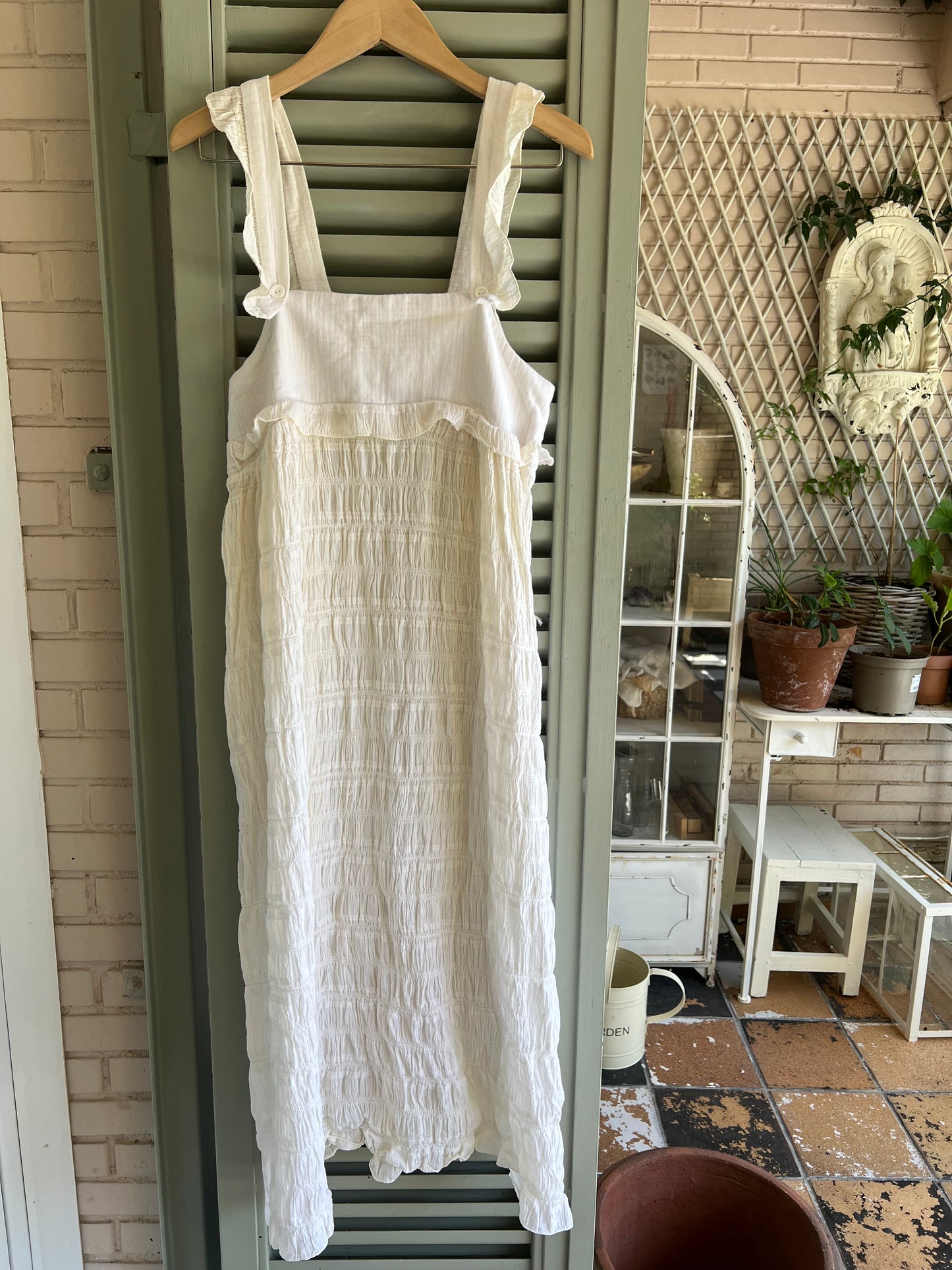 gathered midi dress size 36