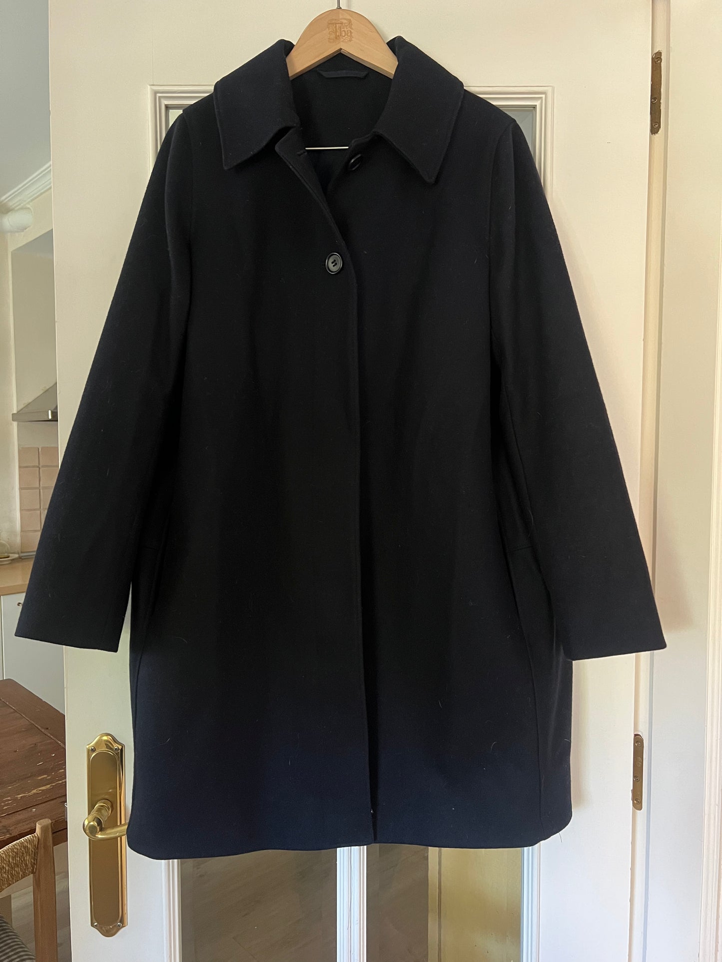 COS. Blue cloth coat S.38