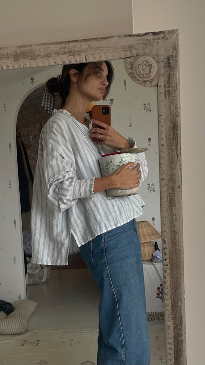 SKALL STUDIO. Flowy blue striped blouse Yours