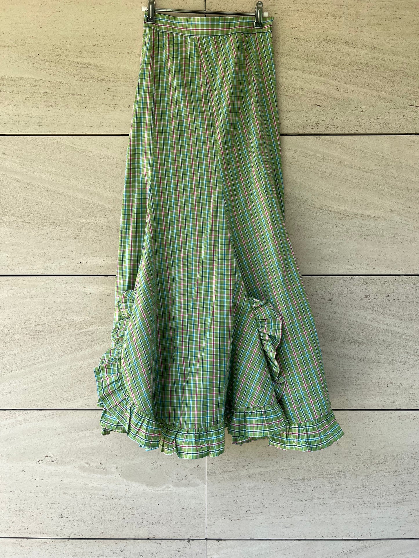 WEARITBE. Falda larga cuadros T.34