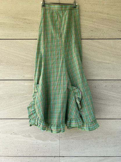 WEARITBE. Falda larga cuadros T.34