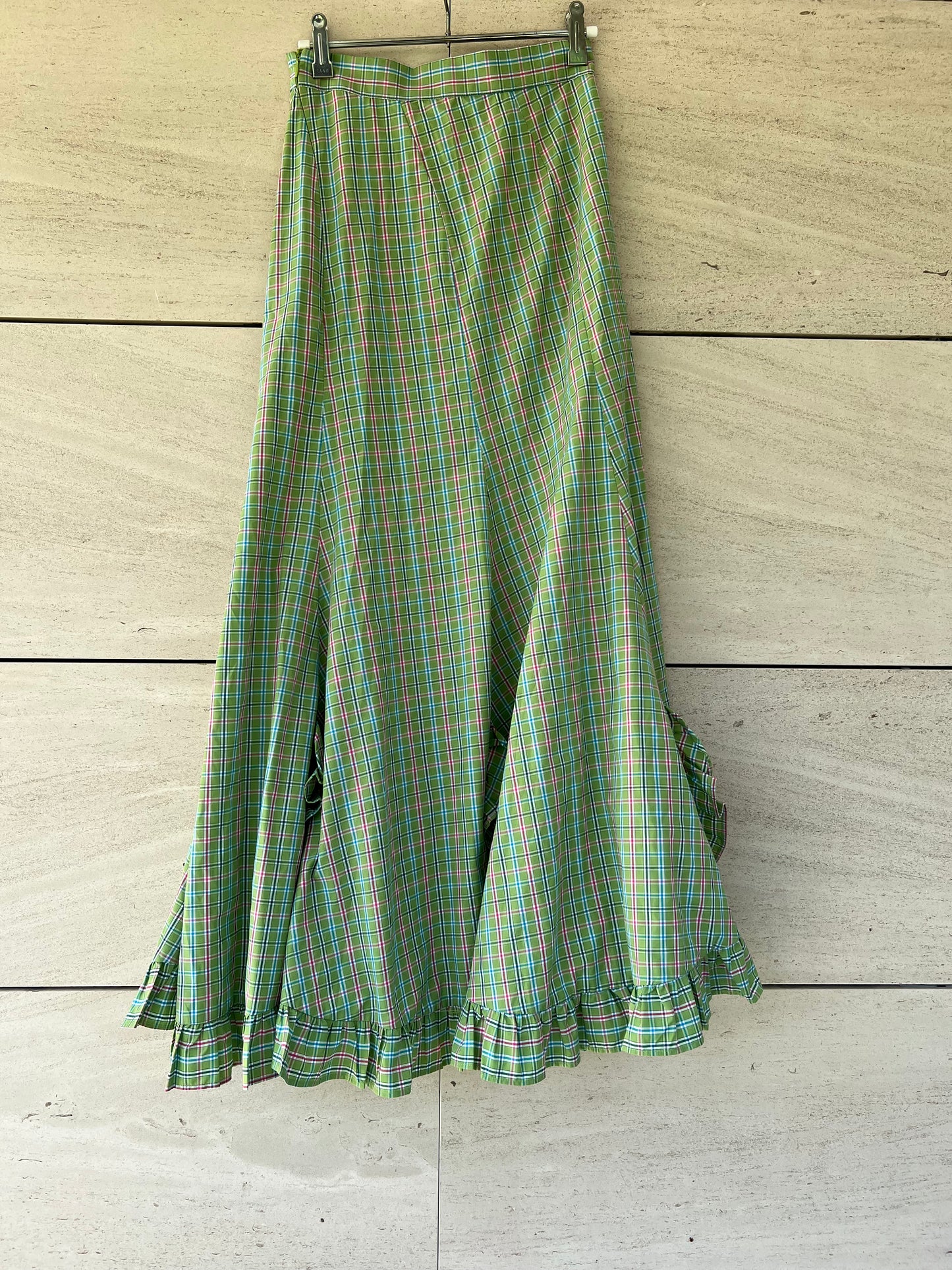 WEARITBE. Falda larga cuadros T.34