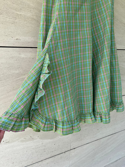 WEARITBE. Falda larga cuadros T.34