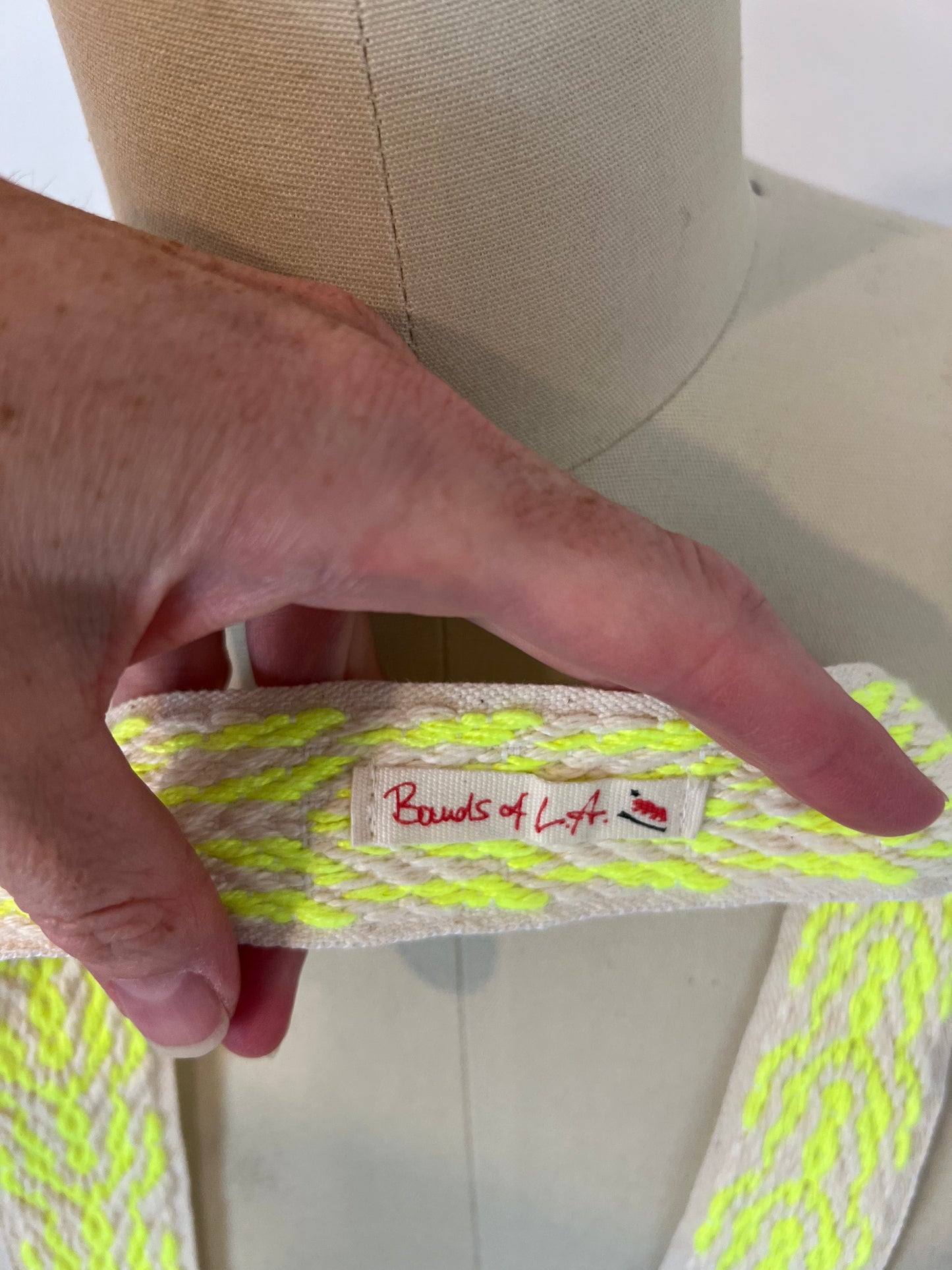 BANDS OF L.A. Cinturón trenzado flúor