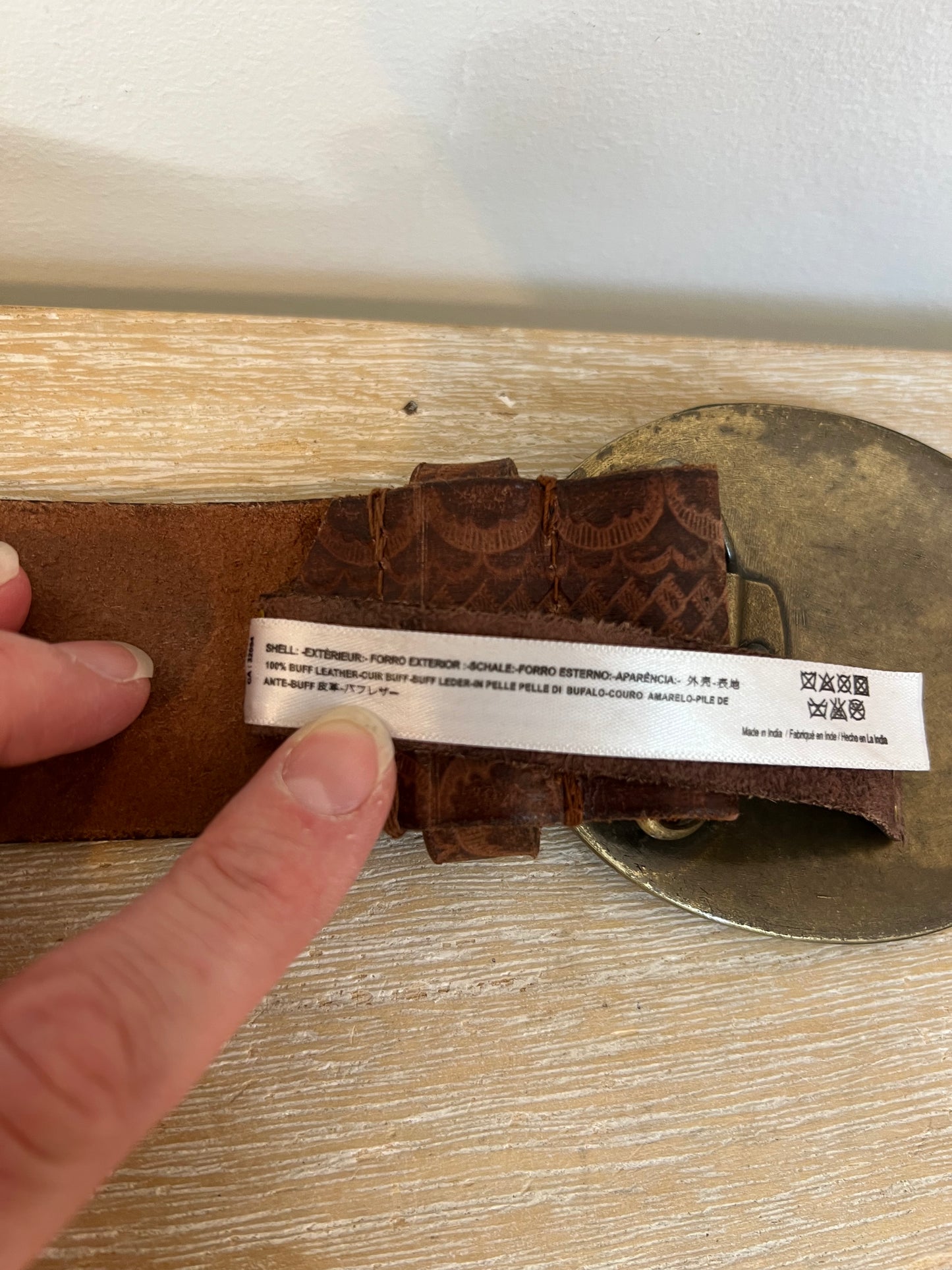 FREE PEOPLE. Brown leather belt. TS/M