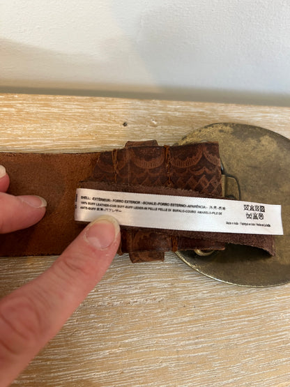 FREE PEOPLE. Brown leather belt. TS/M