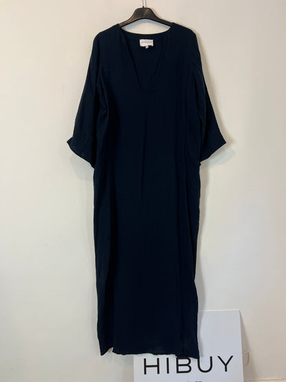 MARIA DE LA ORDEN. Vestido azul bambula T.s