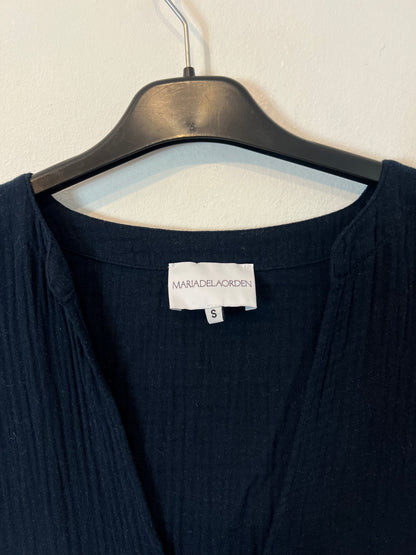 MARIA DE LA ORDEN. Vestido azul bambula T.s