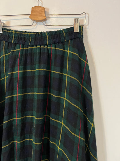 ZARA. Falda verde  cuadros T.xs