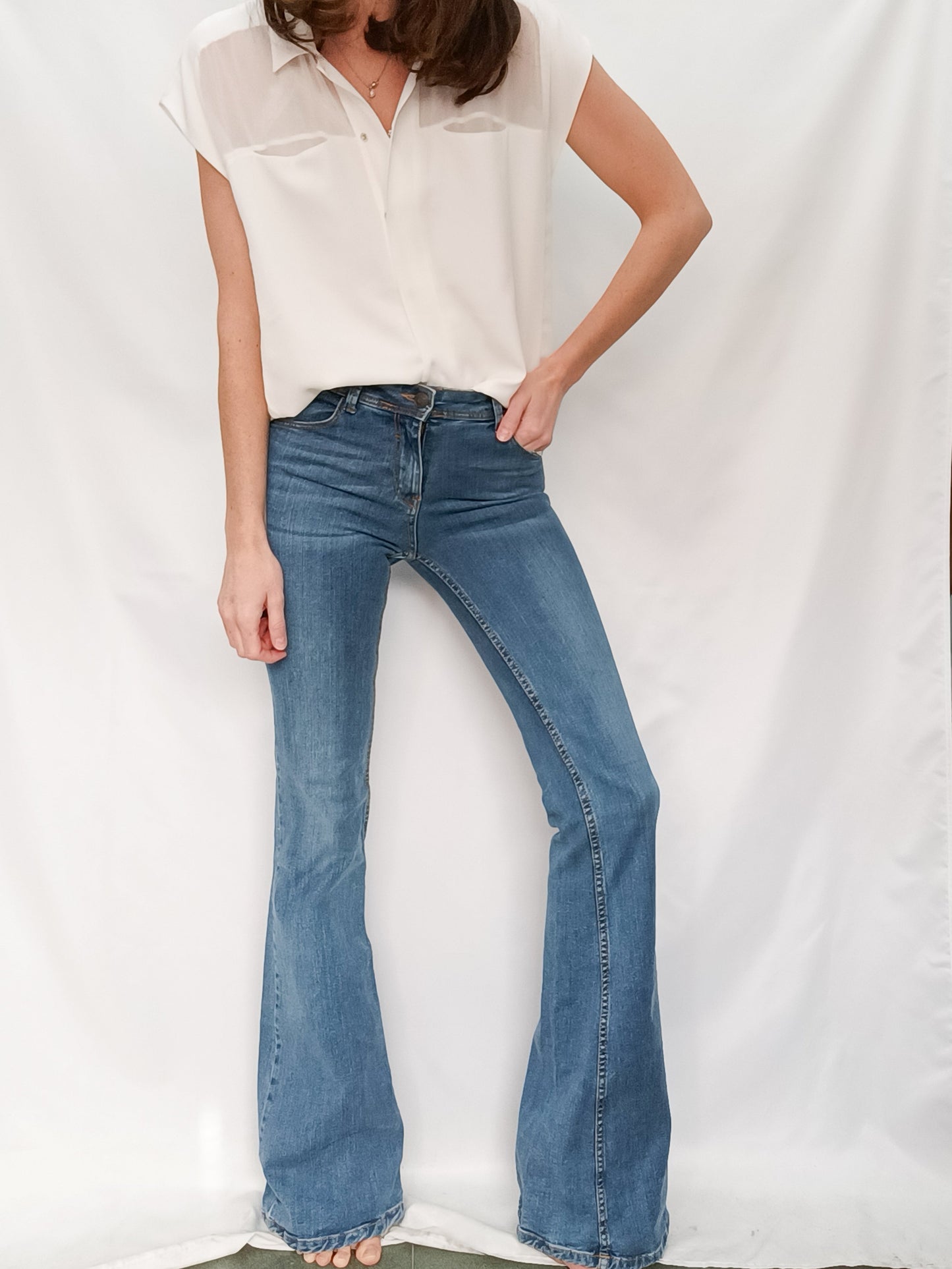 Low Rise Pantalones De Campana Stradivarius Pantalones Campana