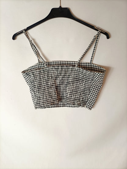 OTRAS. Croptop cuadros vichí T.u(s)