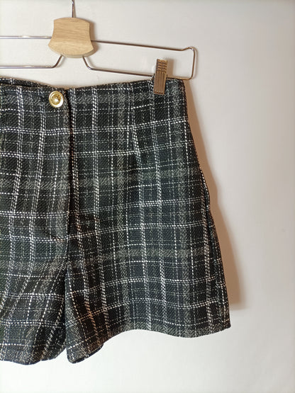 ZARA. Checkered tweed shorts Ts