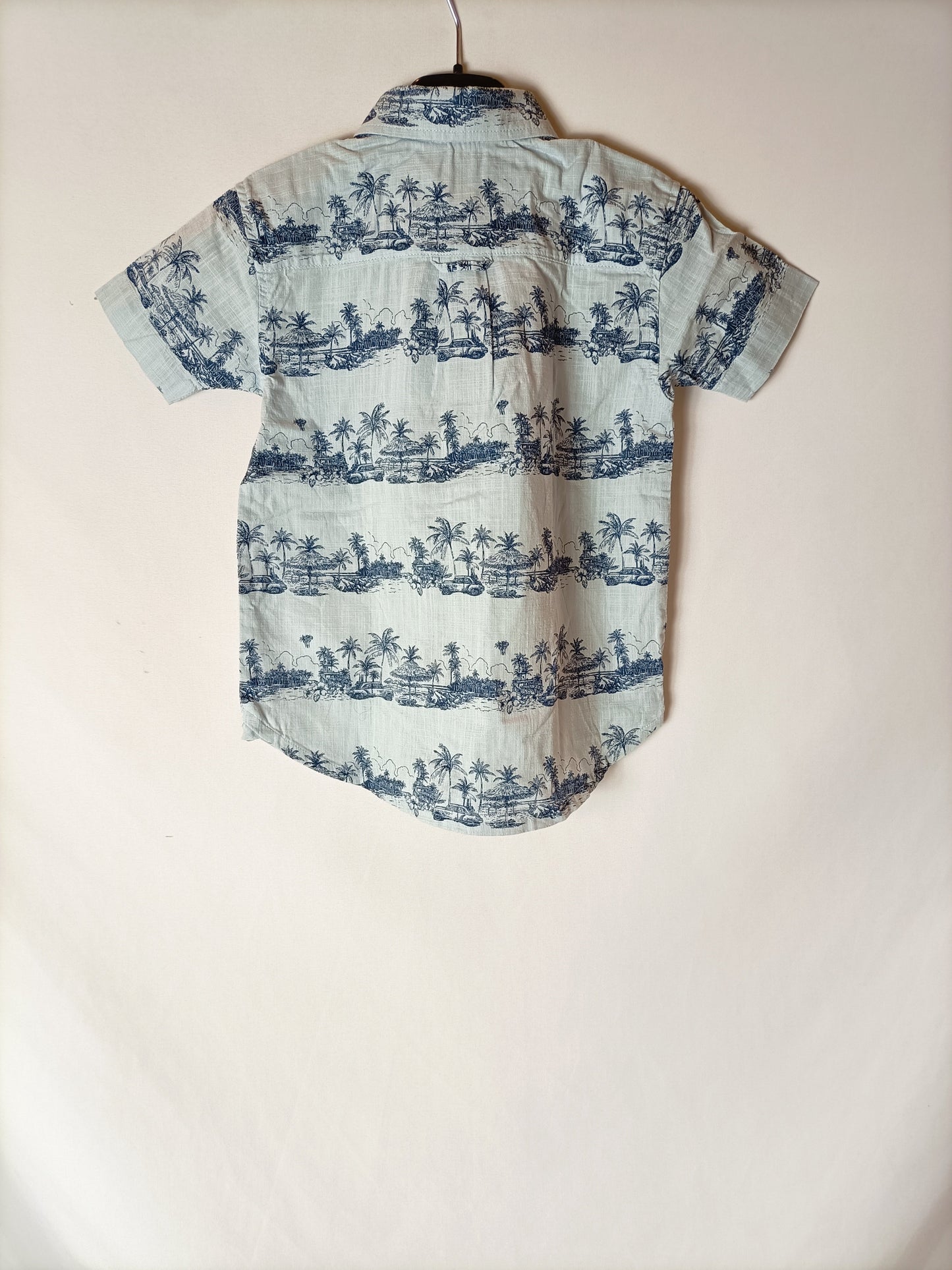 PRIMARK. Palm tree short-sleeved shirt. Size 3-4 years.