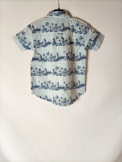 PRIMARK. Palm tree short-sleeved shirt. Size 3-4 years.
