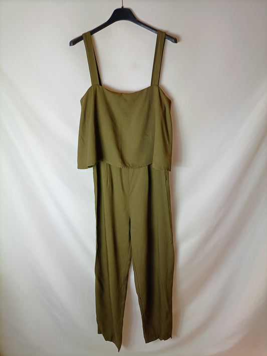 STRADIVARIUS. Green Ts fluid jumpsuit