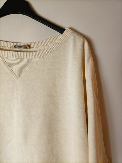 STRADIVARIUS. Top beige hilos T.m