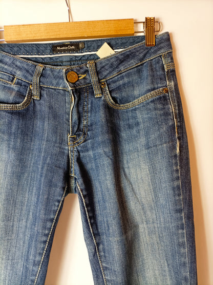 MASSIMO DUTTI. Pantalones vaqueros rectos. T 36