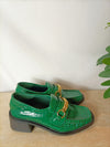 ASOS. Zapatos estilo mocasín verdes. T 4 ( 37.5)