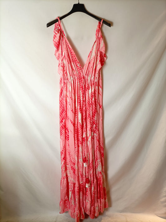 ANISA. Vestido tie dye rosas tu(m/l)