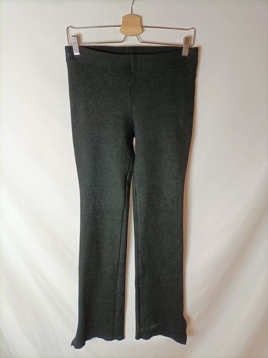 ZARA. Black leggings with slits. TL