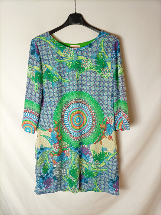 PRECCHIO. Flower print dress. T 44