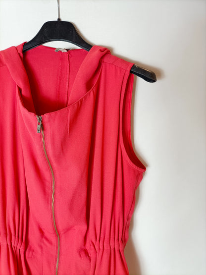 ADOLFO DOMINGUEZ. Red zippered dress. Size 38