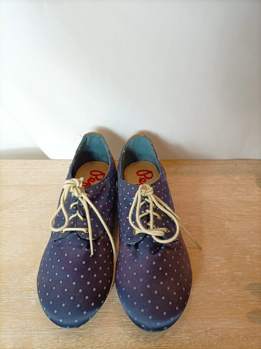 PEPE JEANS. Zapatos tela lunares. T 38 (tara)