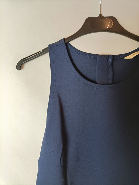NAFNAF. Short blue die-cut top TM