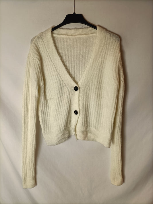 OTRAS. Jersey blanco abotonado Tu(s)