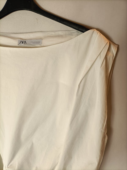 ZARA. White bow top. Size XL