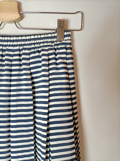 SERGE LAURENT. Striped pleated skirt. Size 14