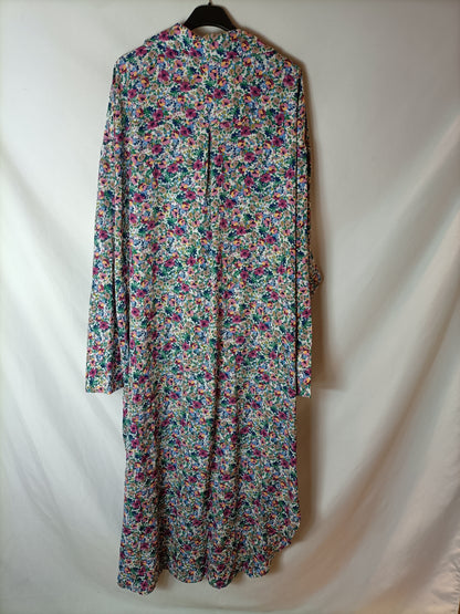 BUGANVILIA. White floral shirt dress (3XL)