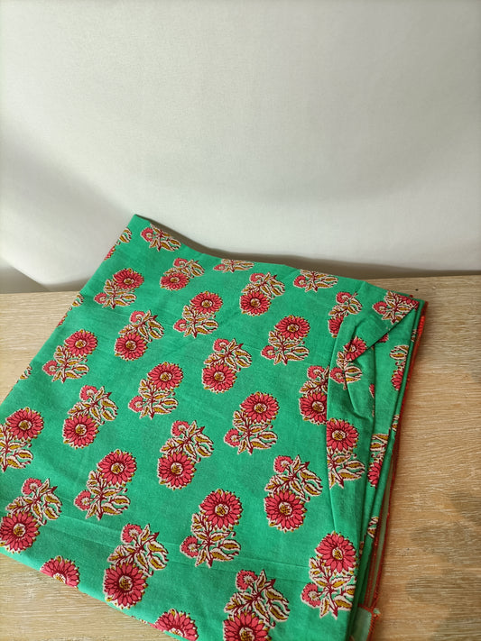 BOUGAINVILIA. Green pareo with pink flowers