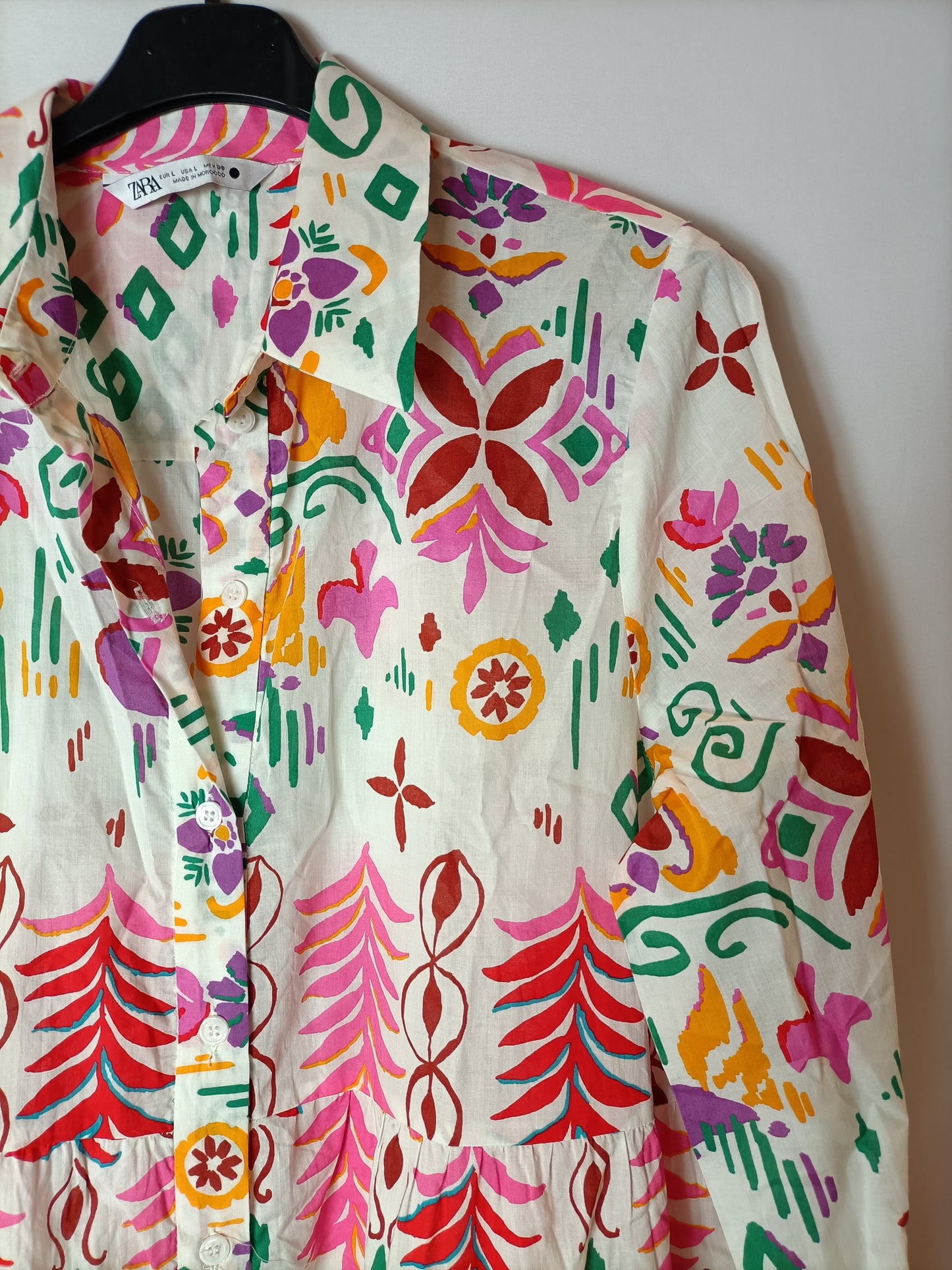 ZARA. White floral dress Tl