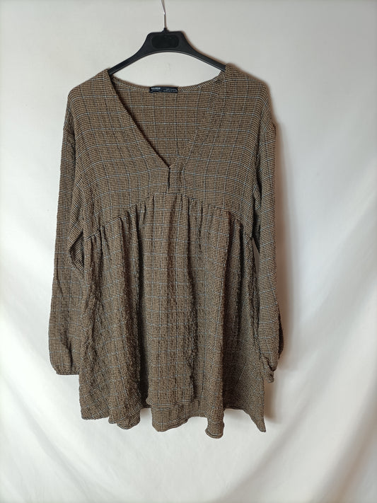 PULL&amp;BEAR. Short houndstooth dress Ts