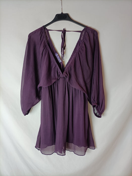 OTHERS. Flowy burgundy Ts dress