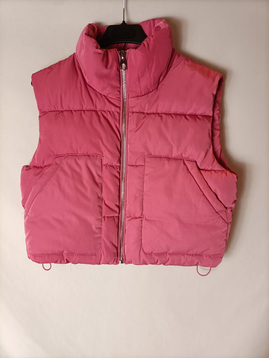 PULL&amp;BEAR. Pink sleeveless down jackets Ts