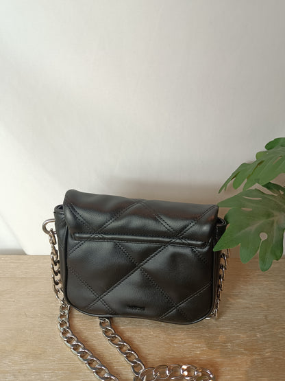 PARFOIS. Quilted mini black bag