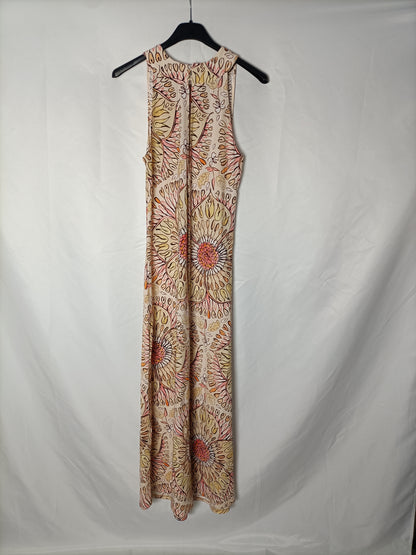 MALIPARMI. Flowing halterneck dress. Size 40
